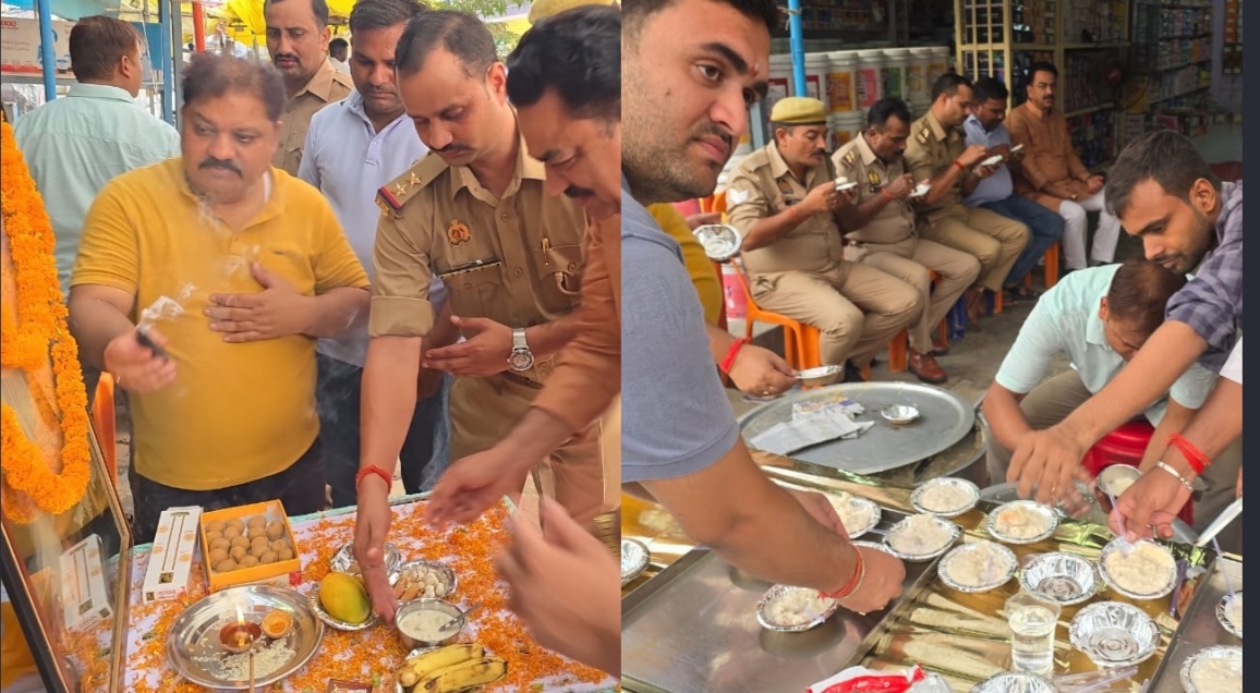 सोनबरसा बजार के कस्बे में बाबा नीम करौली कैंची धाम की स्थापना दिवस धूमधाम से मनाया गया