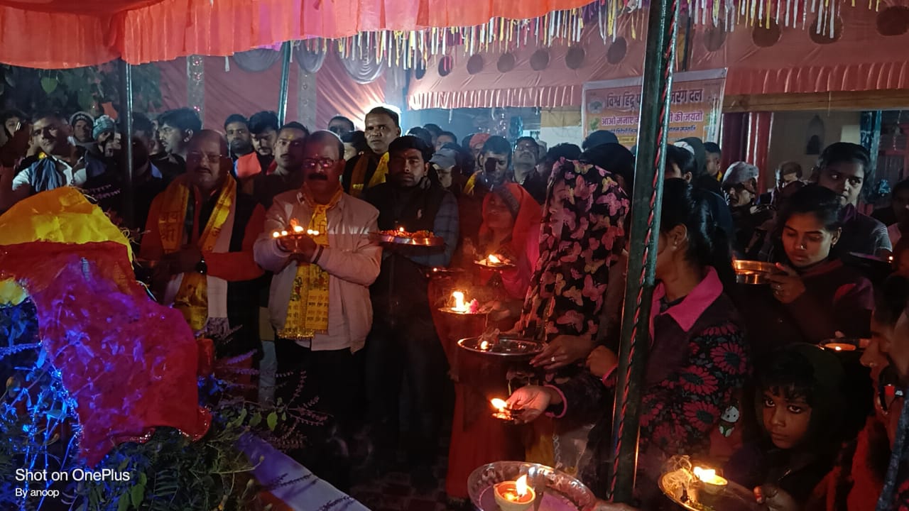 रामजानकी मन्दिर परिसर में तुलसी पूजन दिवस मनाया गया 